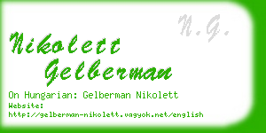 nikolett gelberman business card